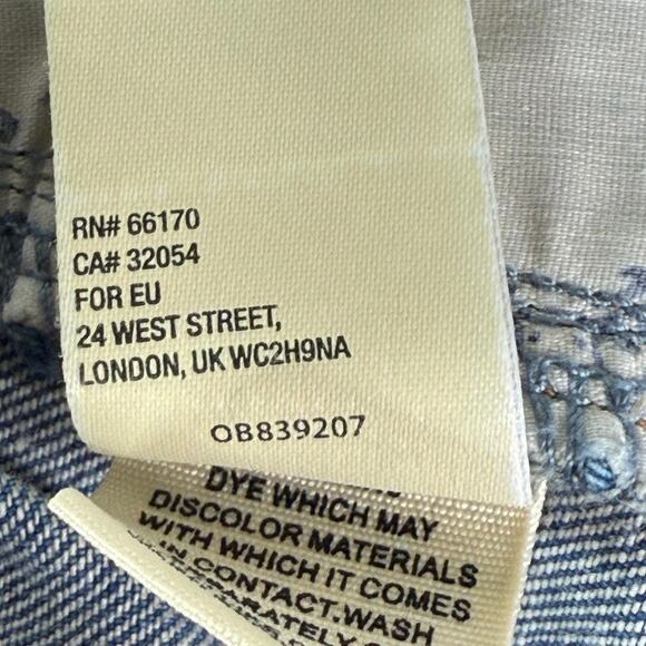 Free People CRVY High-Rise Vintage Stovepipe Jeans Straight Leg Light Wash 31 - Picture 11 of 11